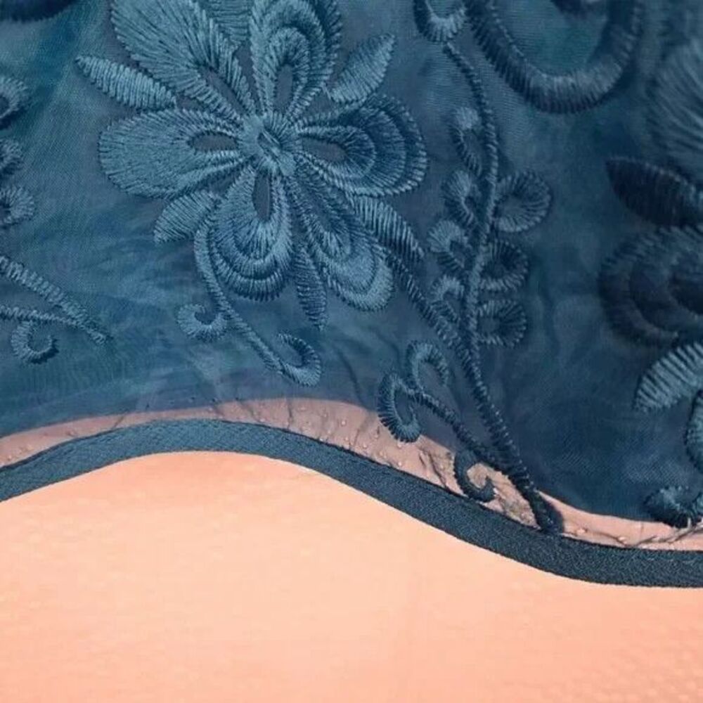Voom By Joy Han Mini Dress Lace Overlay Made In USA Size XS Off Shoulder - Picture 3 of 11
